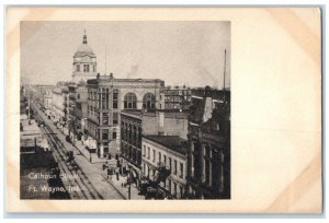 c1905 Carlhoun Street Exterior Building Fort Wayne Indiana IN Vintage Postcard