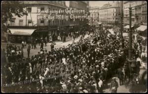 Germany 1919 Revolution RPPC Chemnitz Funeral of Victims 61415