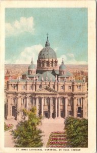 St James Cathdral Montreal Canada WB Postcard UNP Unused VTG Vintage 