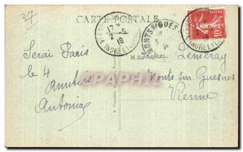 Postcard Old Vernou Habittations troglodytes