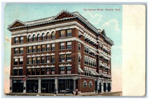 1908 Barnes Block Exterior Building Wichita Kansas KS Vintage Antique Postcard