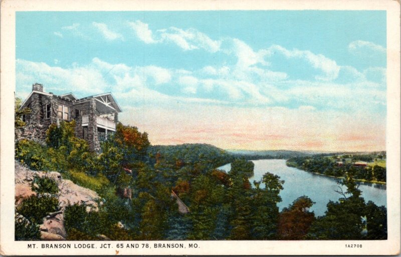 Branson Missouri - Mt. Branson Lodge postcard