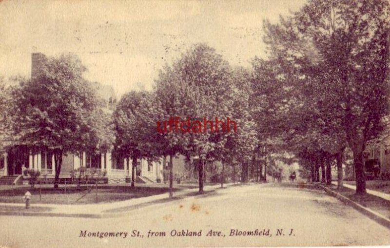 MONTGOMERY ST., FROM OAKLAND AVE., BLOOMFIELD, NJ. 1912