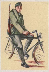 Austria Wehrmann Der Radfahrertruppe Military Cycle Cigarette Card