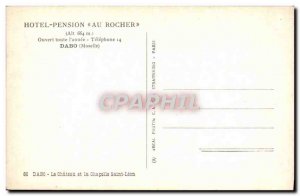 Postcard Modern Hotel Pension Au Rocher Dabo The castle and chapel Saint Leon