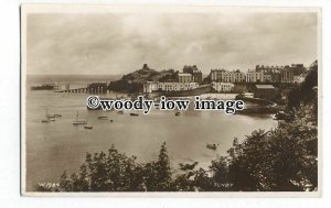 tq1368 -  The Harbour & Lifeboat Station through the Trees, at Tenby - Postcard 