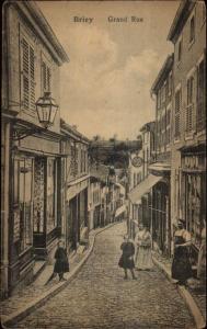 Briey France Grand Rue c1910 Postcard