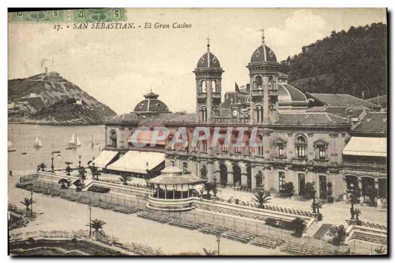Postcard Old San Sebastian El Gran Casino