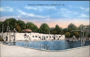 Paducah Kentucky KY Municipal Swimming Pool Vintage Postcard