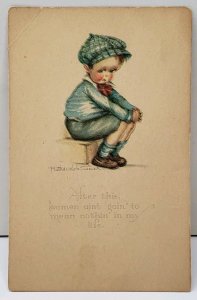 Little Boy, Women Ain't Goin to Mean nothin Ruth Welch Silver Postcard D20