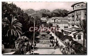 Postcard Moderne Menton Gardens