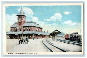 Nashua Union Station Depot Railroad Train Nashua New Hampshire NH Postcard