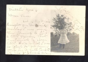 RPPC MILTON VERMONT PRETTY GIRL BLANCHARD GASTON VT. REAL PHOTO POSTCARD