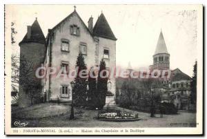 Old Postcard Paray Monial House of Chaplains and Basilica