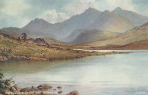 Wales Postcard - Capelcurig Lakes and Snowdon - Art Colour   T10234