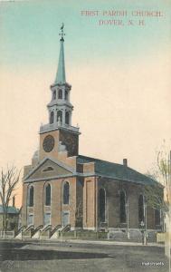 C-1908 DOVER NEW HAMPSHIRE First Parish Church Titlebaum postcard 3765