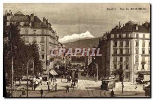 Postcard Old Geneva Rue du Mont Blanc