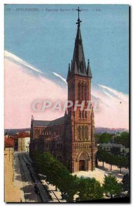 Old Postcard Mulhouse Church of Saint Etienne