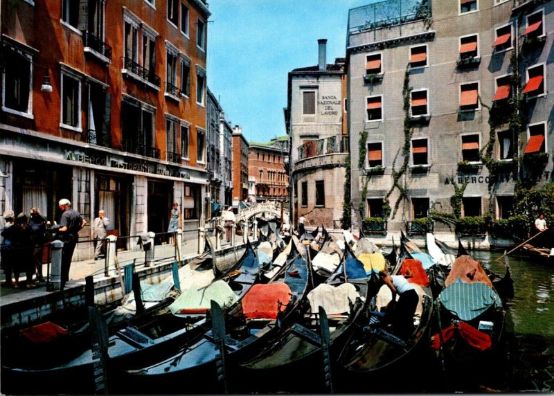 Italy Venezia Gondolas At Orseolo Dock