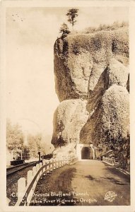 Oneonta Bluff, Tunnel real photo - Columbia River Highway, Oregon OR