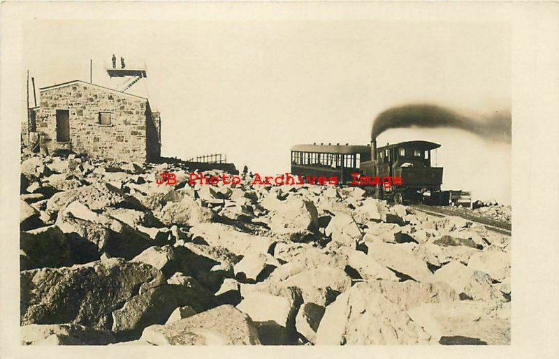 CO, Pikes Peak, Colorado, RPPC, Cog Railway Train, Photo