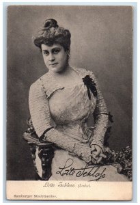 c1905 Lotte Schloss Louise German Singer Studio Portrait Antique Postcard 