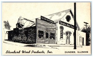 c1940 Standard Wood Products Inc Exterior Building Dundee Illinois IL Postcard