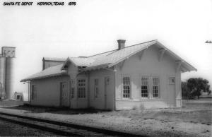 Kerrick Texas Santa Fe Depot Real Photo Antique Postcard K73242