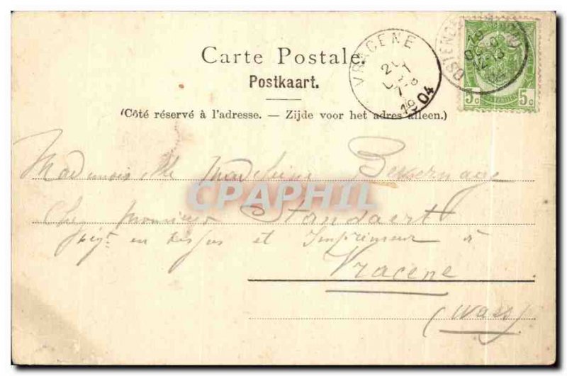 Old Postcard The Ship leaving Dover to Ostend