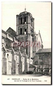 Old Postcard Vezelay Madeleine Church View Of The Transpet and the Central Tower