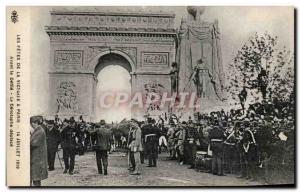 Old Postcard Militaria Paris July 14, 1919 before the parade moves The Cenotaph