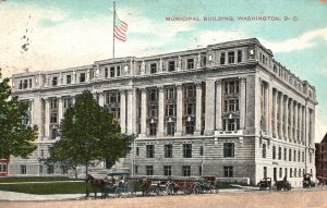 Vintage Postcard 1910 District Municipal Building Washington D.C. Structure