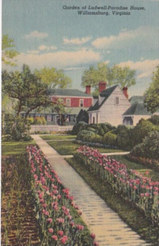 Virginia Williamsburg Garden Of Ludwell-Paradise House Curteich