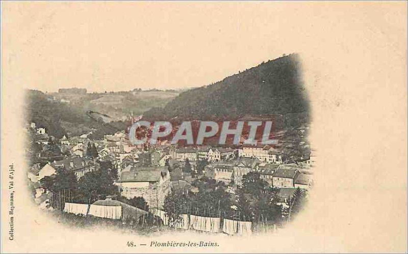 Old Postcard Plombieres les Bains (map 1900)