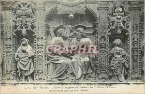 Old Postcard Rouen Cathedral Fragement the Tomb of the Cardinals of Amboise