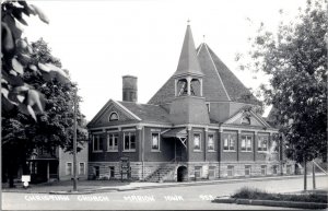 Real Photo Postcard Christian Church in Marion, Iowa~132123