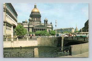 Saint Isaac Cathedral Leningrad Russia USSR UNP Chrome Postcard J16