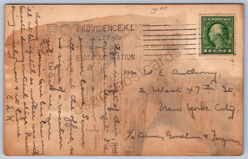 K16/ Providence Rhode Island RPPC Postcard c1910 Home Residence 113