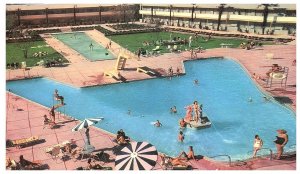 Califph's Court Palatial Pool Dunes Hotel Las Vegas Hotel Postcard 1956