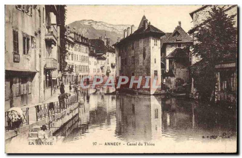 Old Postcard Annecy Canal Du Thiou
