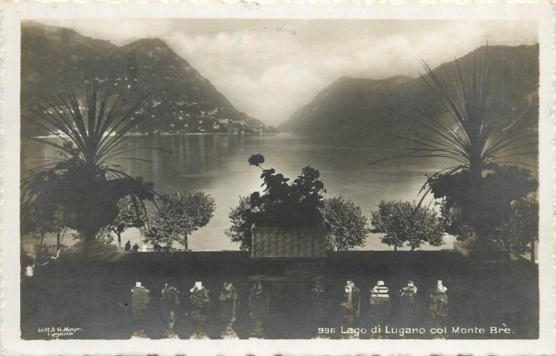 Switzerland lago di Lugano col Monte Bre 1949