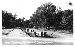 Moosehead Lake ME, Fish Hatchery In 1952, Real Photo Postcard