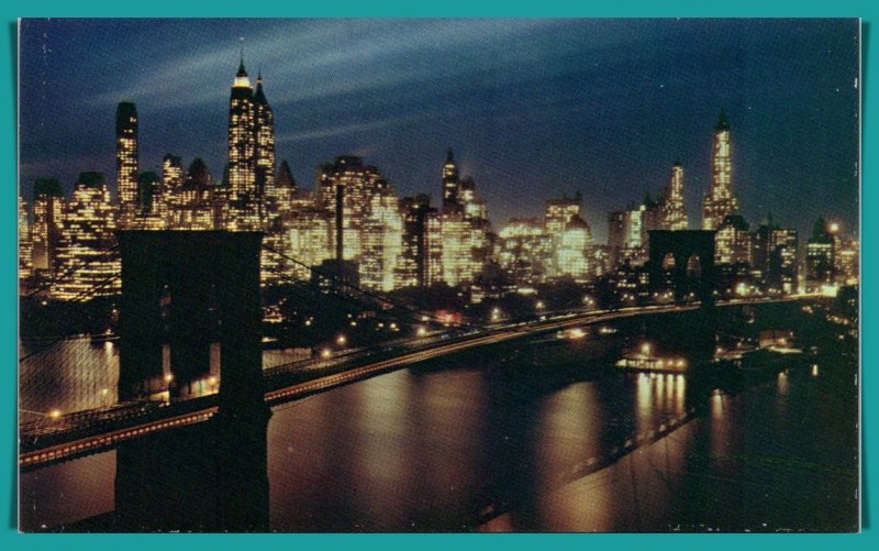 New York, New York - Brooklyn Bridge At Night - [NY-819]