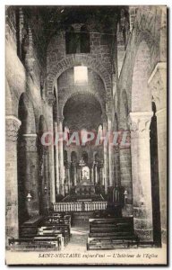 Old Postcard Church of Saint Nectaire The Interior Of The Church