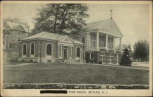 Butler NJ Fire House Station Old Postcard