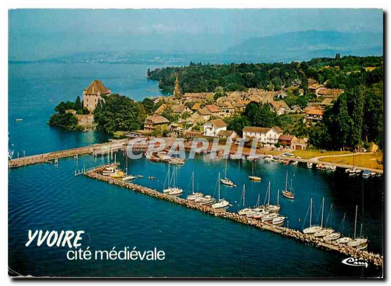 Postcard Modern Yvoire Haute Savoie The medieval city of Yvoire on Lake Leman