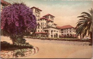 Hand Colored Postcard Raymond Hotel in Pasadena, California