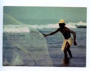 250882 WEST AFRICA GAMBIA SENEGAL Fishing RPPC to SWEDEN