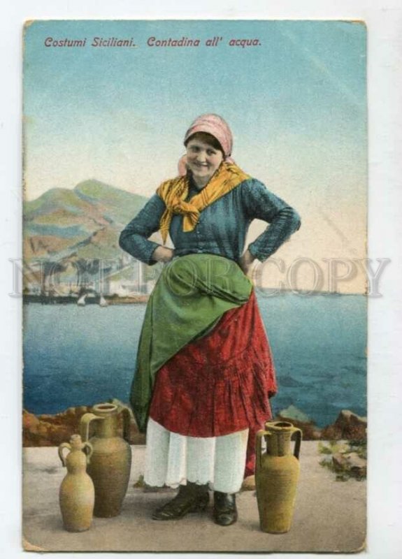 3129547 Italy SICILY Sicilian Types Acquaiolo Vintage postcard