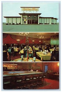 Brooklyn Park Minnesota MN Postcard Golden Fox Multiview Restaurant 1960 Antique